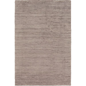 Pure 72 X 48 inch Gray and Brown Area Rug, Bamboo Silk and Cotton