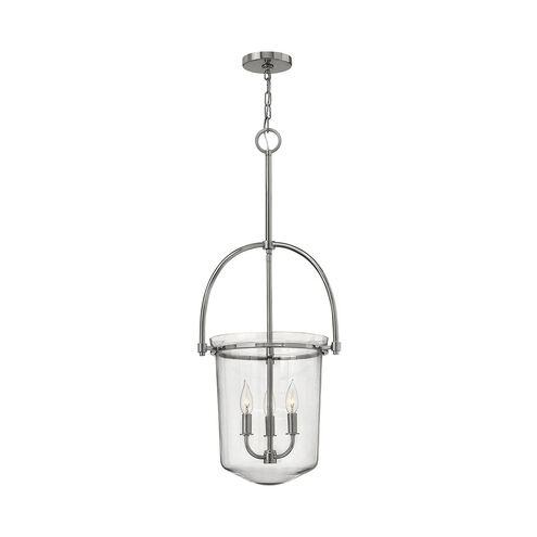 Clancy 3 Light 16 inch Polished Nickel Foyer Light Ceiling Light