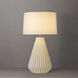 Concord 30 inch 100 watt Walnut and White with Weathered Brass Table Lamp Portable Light