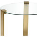 Scott 24 X 16 inch Gold Leaf with Clear Accent Table