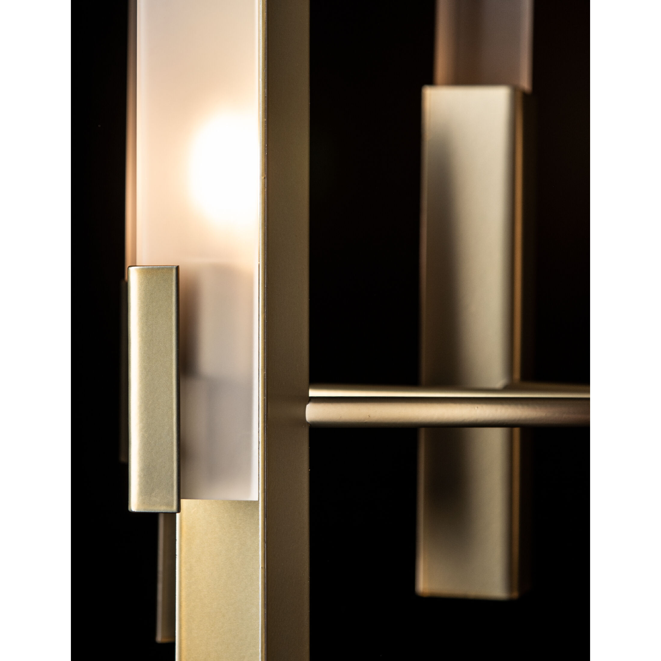 Summit 8 Light 31.2 inch Modern Brass Pendant Ceiling Light in Frosted
