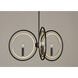 Clip 3 Light 28 inch Black and Gold Chandelier Ceiling Light