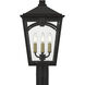 Jaxon 4 Light 19.5 inch Western Bronze Outdoor Post Lantern