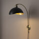 Luna Bella 1 Light 10 inch Matte Black and Weathered Brass Wall Sconce Wall Light