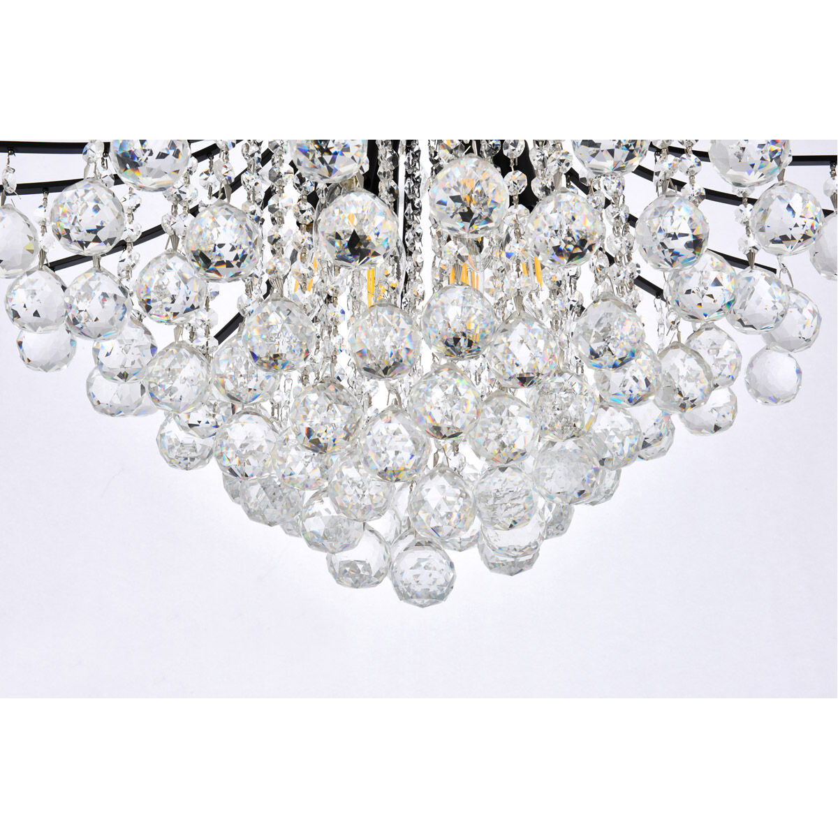 Toureg 11 Light 22 inch Black and Clear Chandelier Ceiling Light