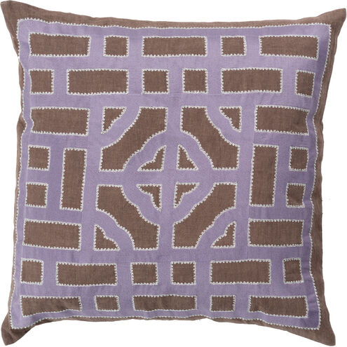 Chinese Gate 20 inch Mauve, Metallic - Silver, Camel Pillow Kit