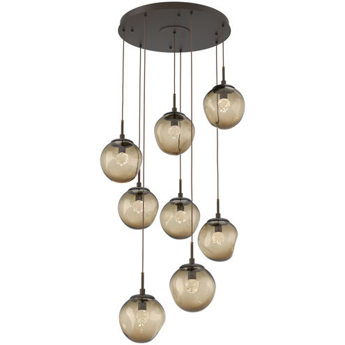 Aster LED LED Flat Bronze Chandelier Ceiling Light, Round Multi-Port