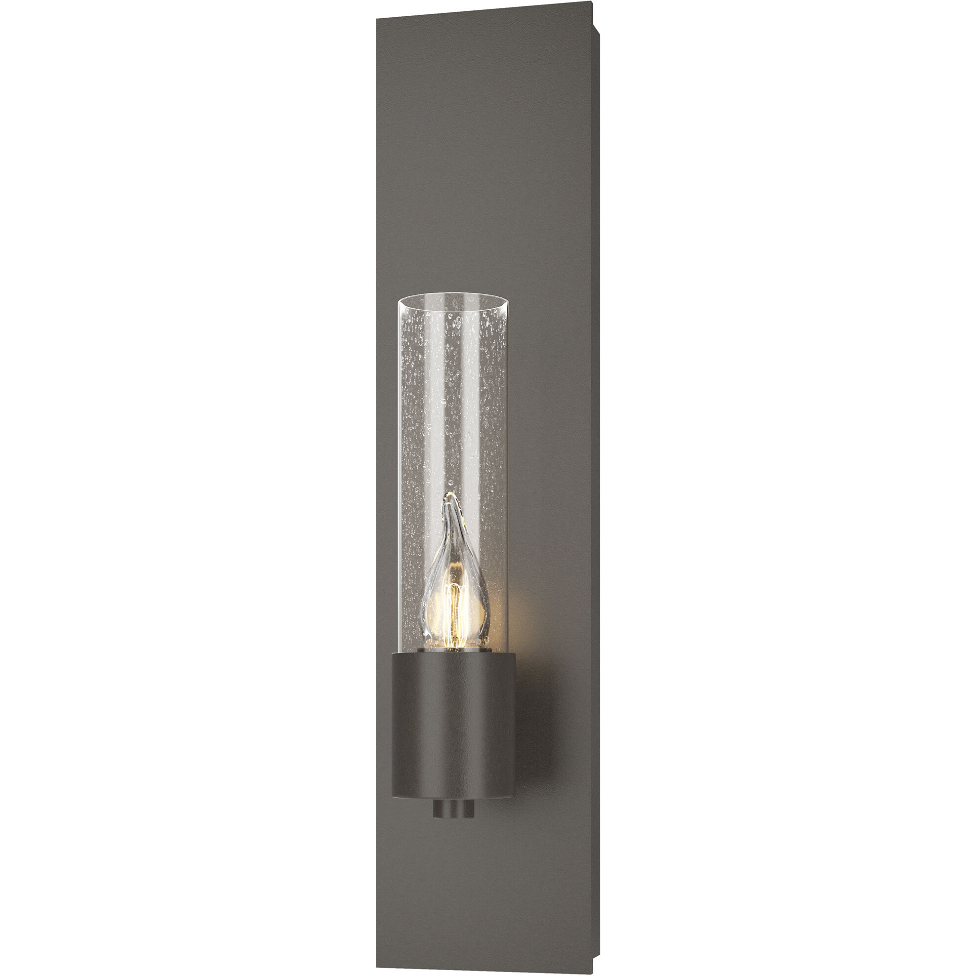 Pillar 1 Light 4.3 inch Dark Smoke ADA Sconce Wall Light in Seeded Clear