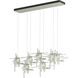 Tura 7 Light 53.6 inch Vintage Platinum Pendant Ceiling Light, Rectangular