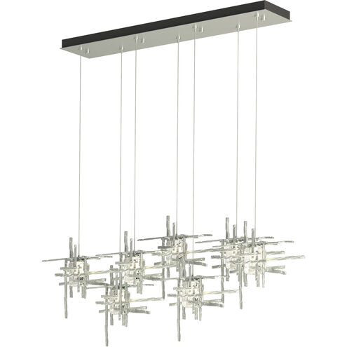 Tura 7 Light 53.6 inch Vintage Platinum Pendant Ceiling Light, Rectangular