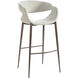 Luna 40.55 inch Light Gray and Walnut Bar Stool