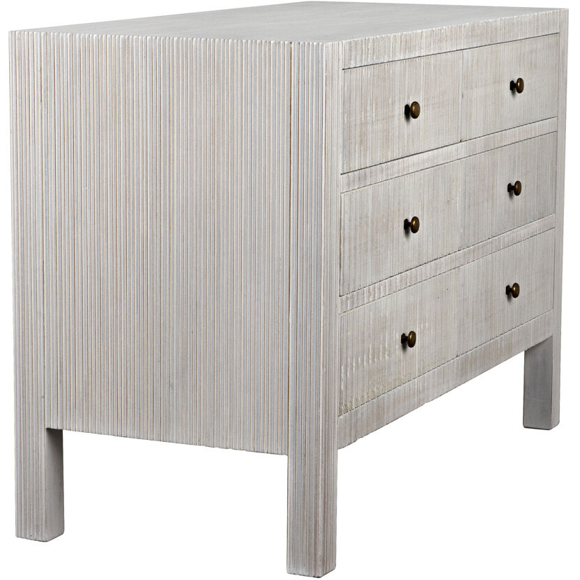 Conrad White Wash Dresser, 6 Drawer