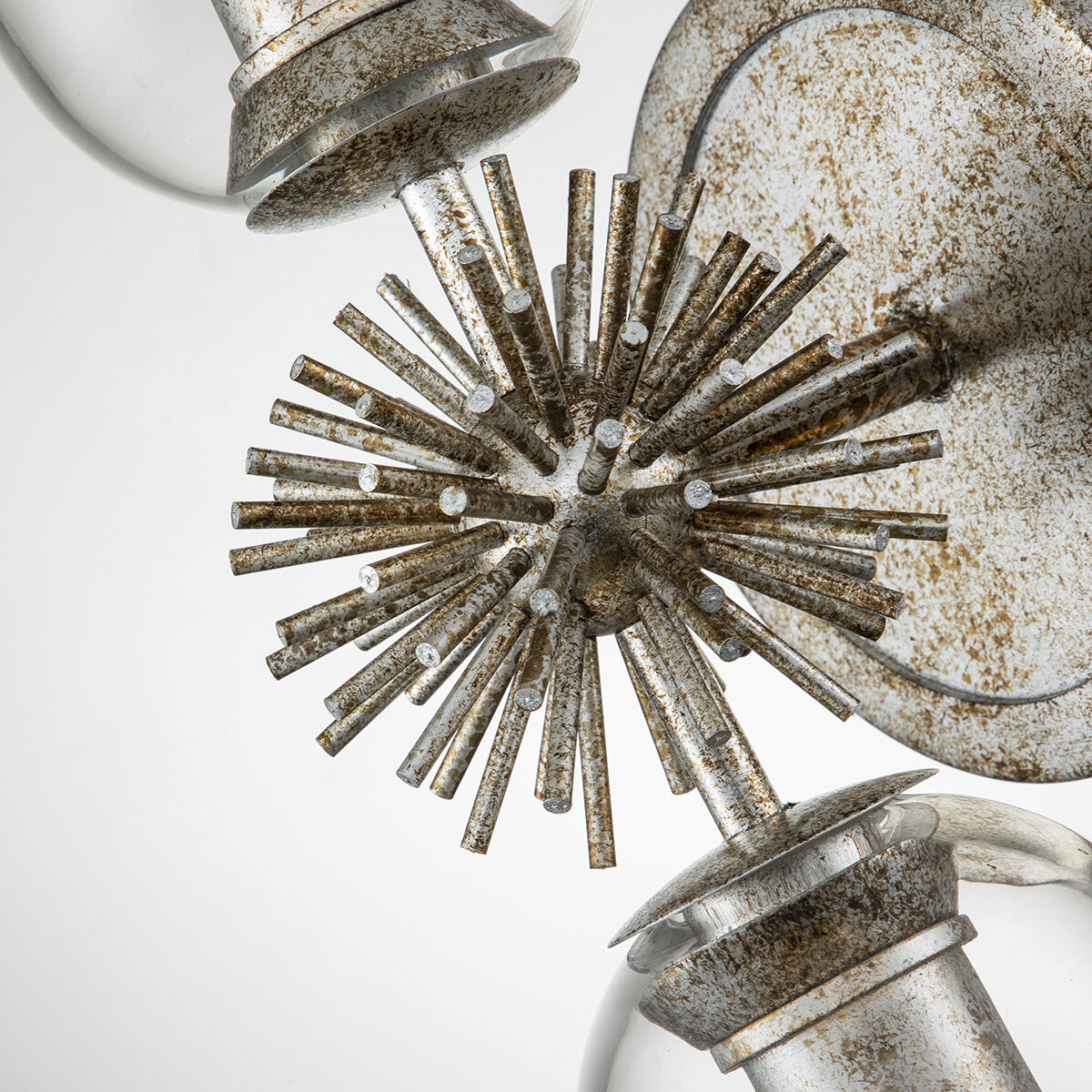 Staring 2 Light 7 inch Silver Leaf Sconce Wall Light