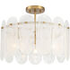 Oldmill 3 Light 18.25 inch Legacy Brass Semi Flush Ceiling Light