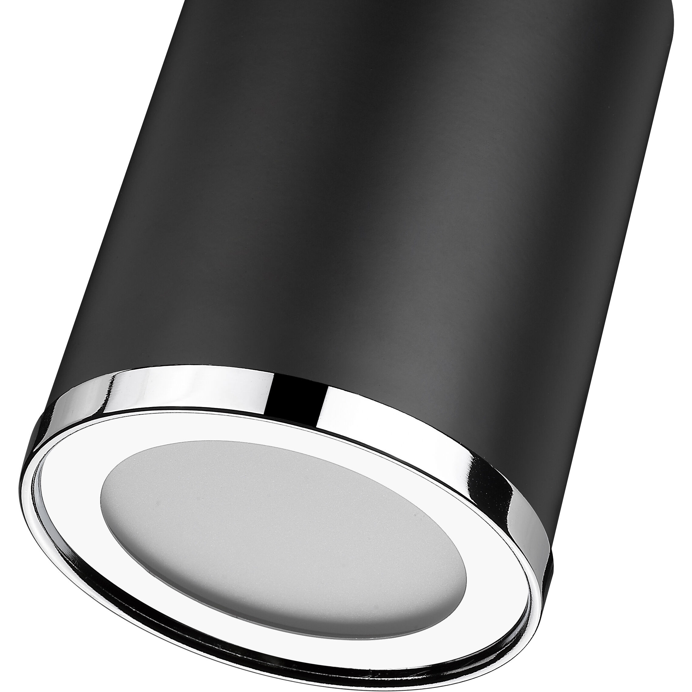 Arlo 1 Light 5.25 inch Matte Black and Chrome Flush Mount Ceiling Light
