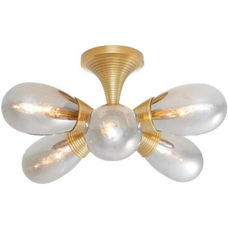 Giselle 6 Light 24 inch Antique Brass Flush Mount Ceiling Light