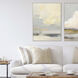 Dream of Clouds / Where Land Meets Sky Blue and Gray and Yellow Framed Art