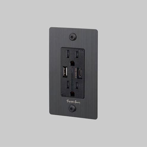 1G Duplex 125 Smoked Bronze Outlet, USB A + C