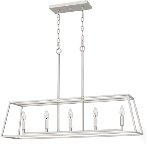 Prescott 5 Light 36 inch Brushed Nickel Island Light Ceiling Light