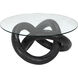 Phobos 35 X 35 inch Black Burnt Fiber Cement Coffee Table