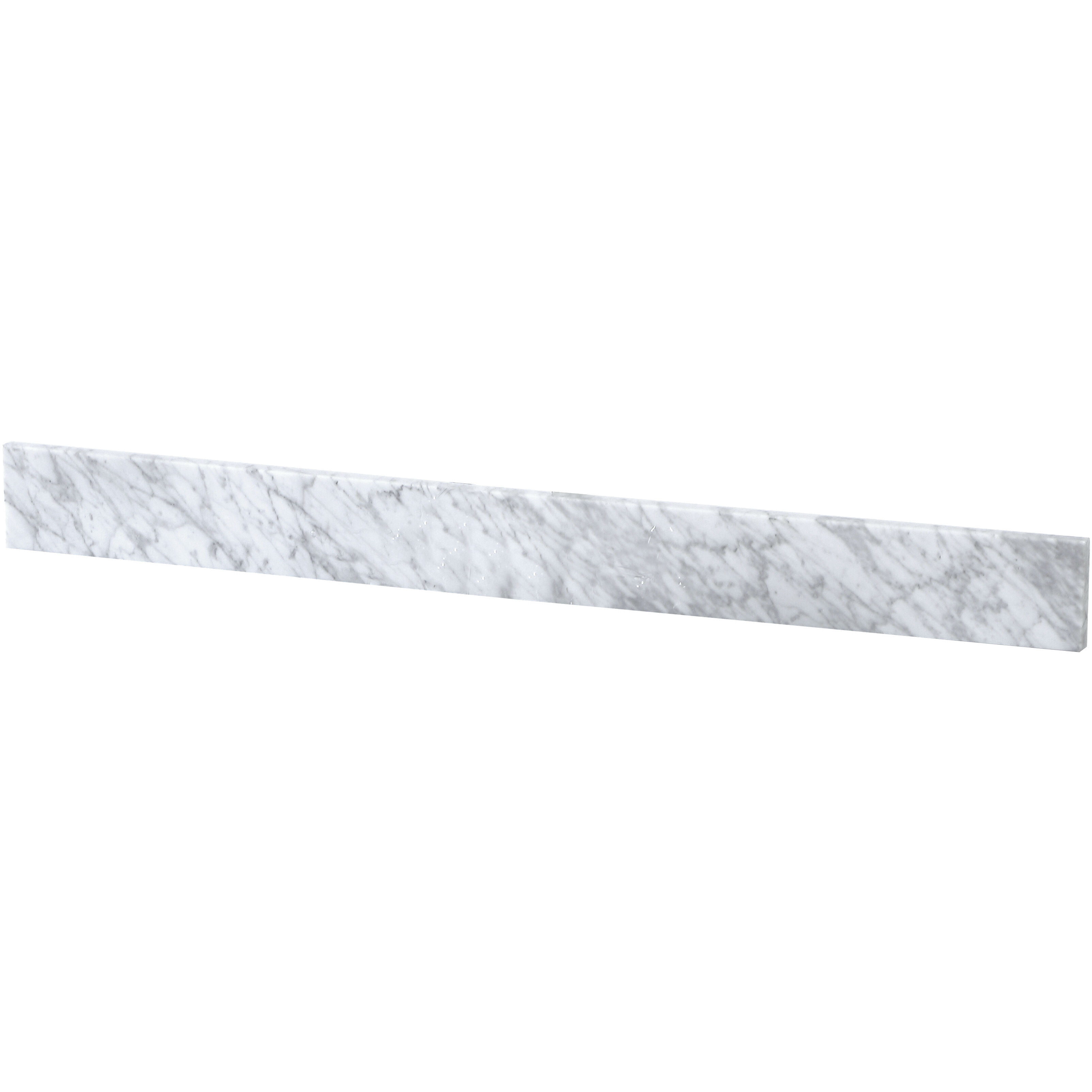 Backsplash 42 X 1 X 4 inch Carrara White Bathroom Vanity Backsplash