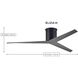 Atlas Eliza-H 56 inch Gloss White Ceiling Mount Paddle Fan, Atlas