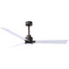 Atlas Alessandra-LK 56 inch Textured Bronze with Matte White Blades Indoor/Outdoor Ceiling Fan
