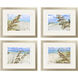 Waterside Blue and Beige and Brown Framed Art