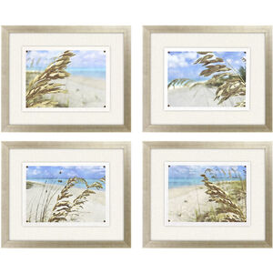 Waterside Blue and Beige and Brown Framed Art