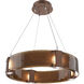Parallel LED 23.9 inch Burnished Bronze Chandelier Ceiling Light in Bronze Granite, 2700K LED, Ring