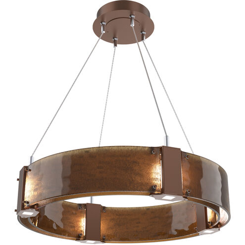 Parallel LED 23.9 inch Burnished Bronze Chandelier Ceiling Light in Bronze Granite, 2700K LED, Ring