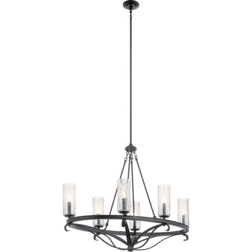 Krysia 6 Light 19 inch Black Chandelier Oval Pendant Ceiling Light