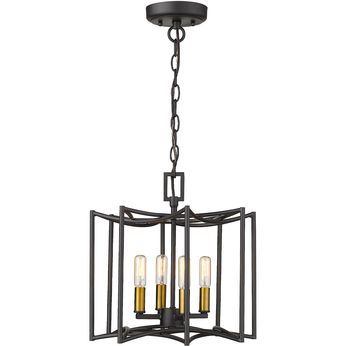 Rhian 4 Light 14 inch Matte Black Pendant Ceiling Light