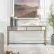 Reflect 62 inch Brushed Aged Gold and Mirrored Accents Mirrored Console Table