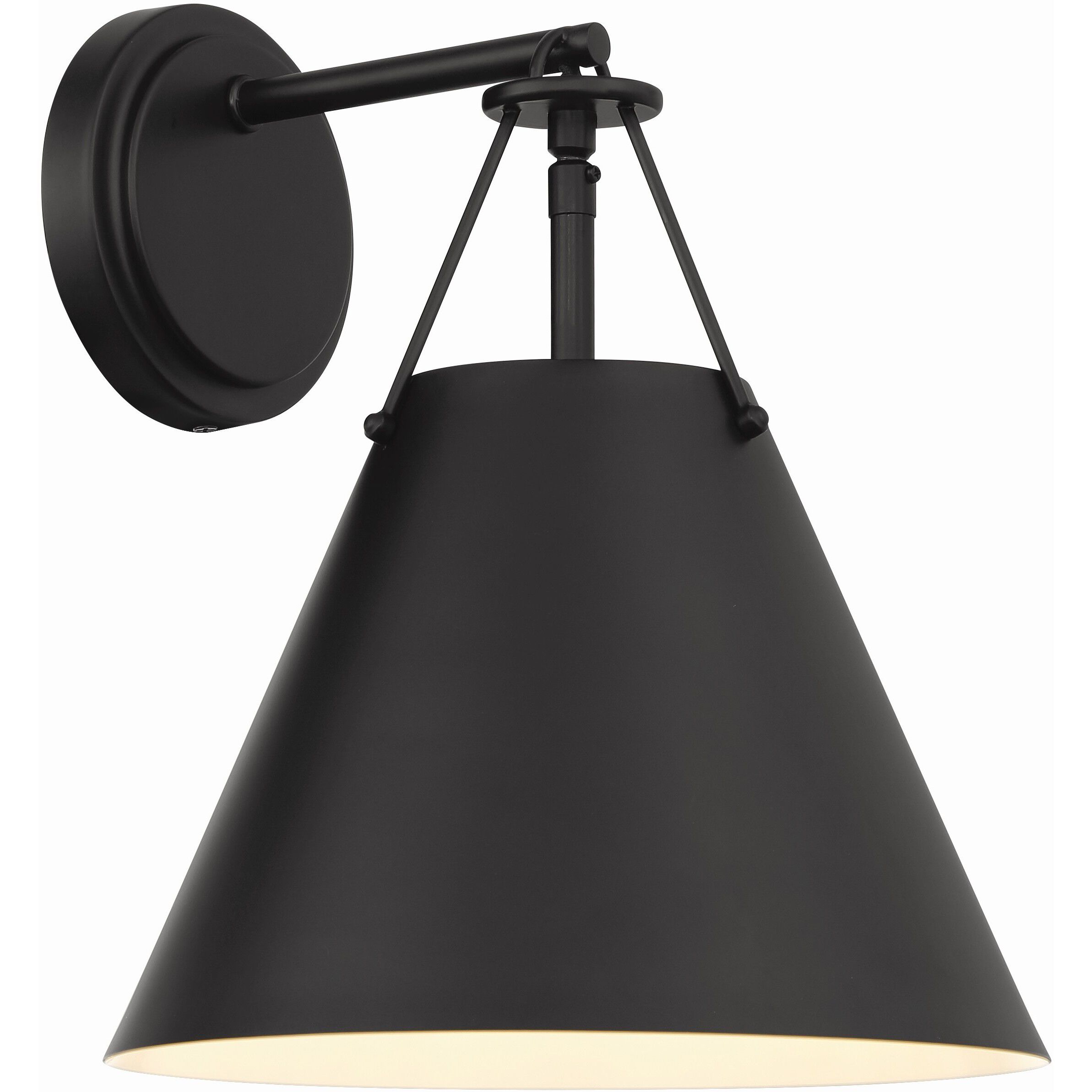 Xavier Bath Sconce Wall Light in Matte Black