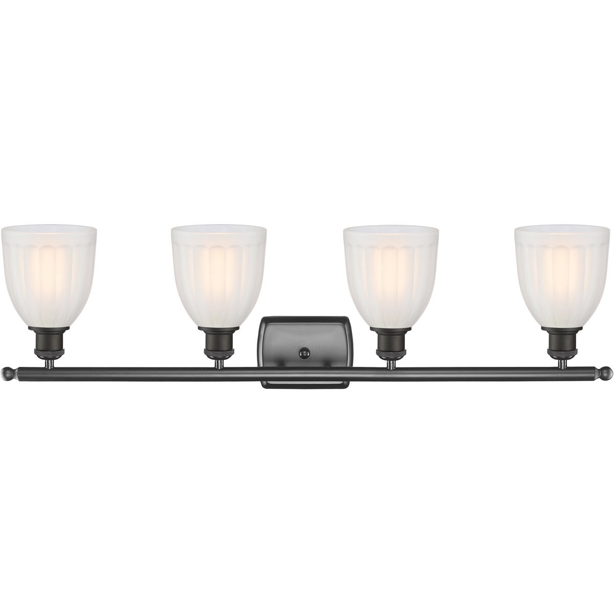 Ballston Brookfield LED 36 inch Oil Rubbed Bronze Bath Vanity Light Wall Light in White Glass, Ballston
