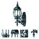 Chateau 1 Light 20.5 inch Matte Black Exterior Wall Mount