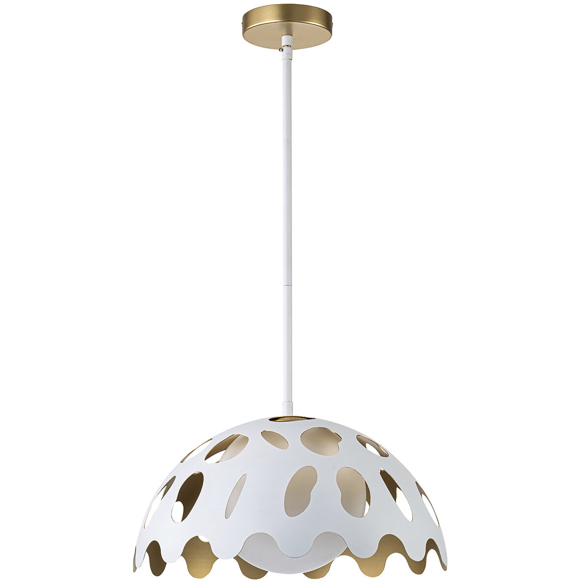 Pebbles 1 Light 15 inch White Pendant Ceiling Light