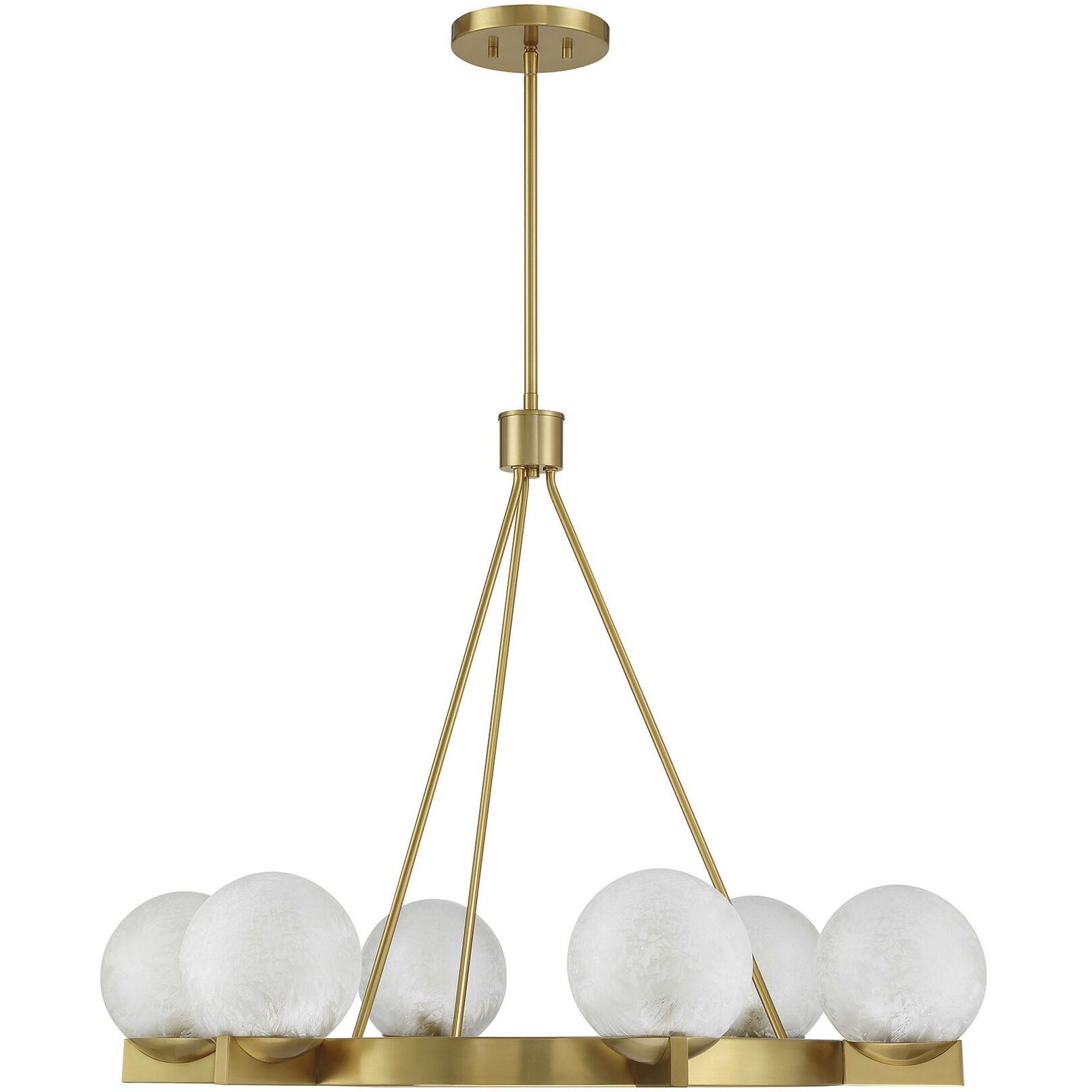 Darien 6 Light 32 inch Warm Brass Chandelier Ceiling Light