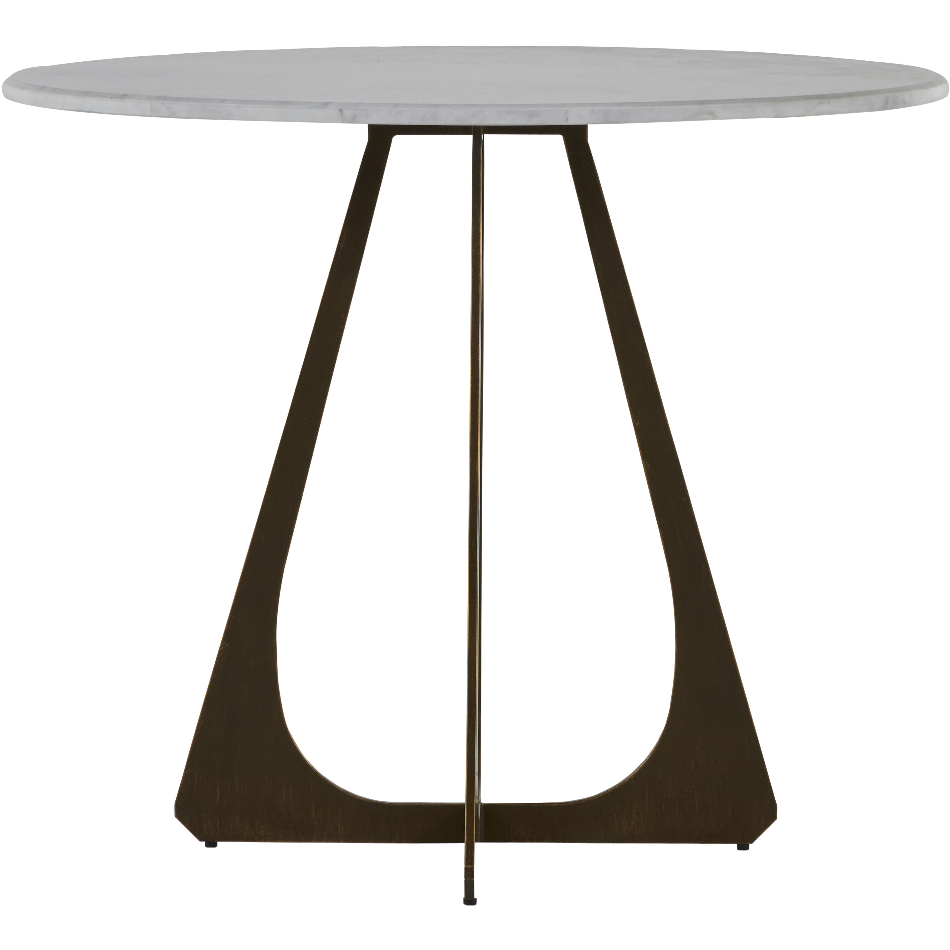 Drayton Brushed Copper and Volakas Marble Bistro Table