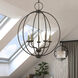Arabella 5 Light 22 inch Bronze with Antique Brass Finish Candles Chandelier Ceiling Light, Globe