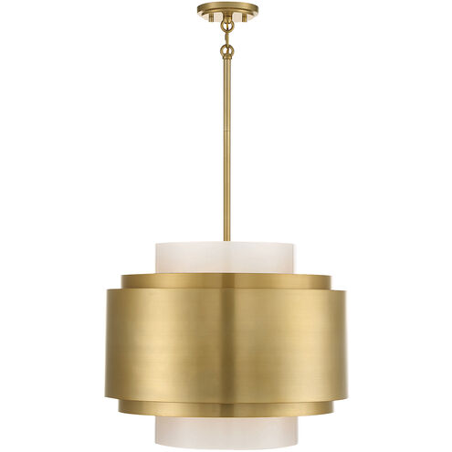 Beacon 4 Light 20 inch Burnished Brass Pendant Ceiling Light