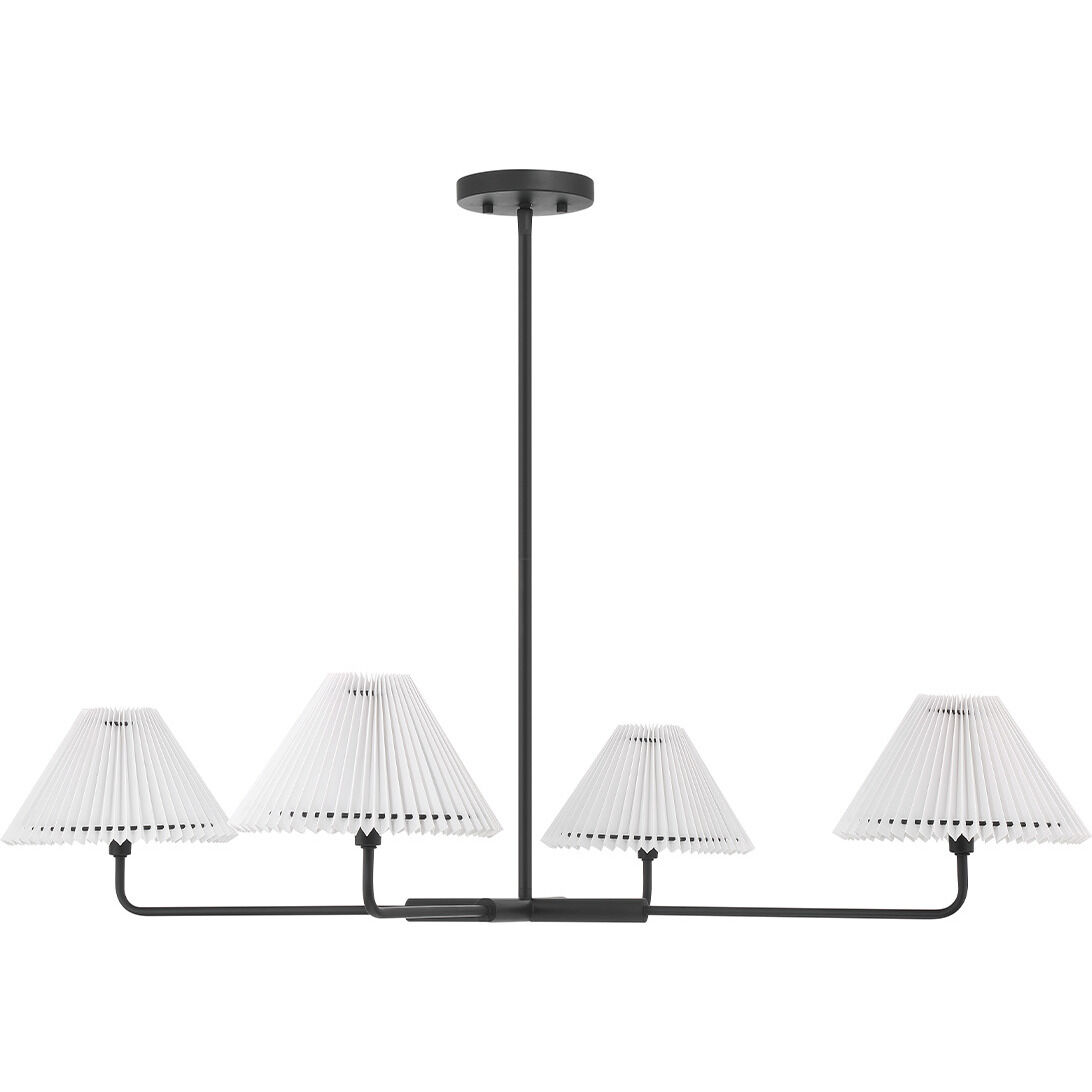 Stella 4 Light 41 inch Matte Black Chandelier Ceiling Light