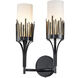 Sawgrass 2 Light 10.5 inch Matte Black Sconce Wall Light