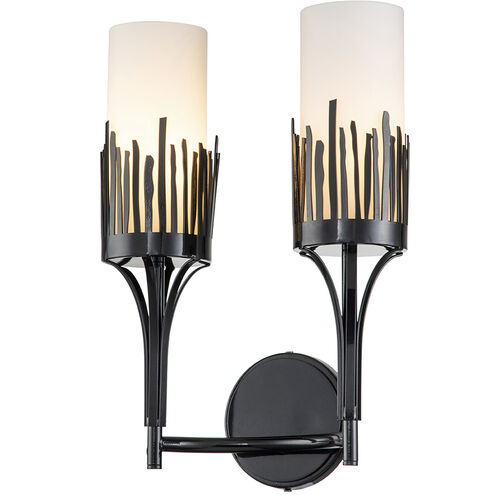 Sawgrass 2 Light 10.5 inch Matte Black Sconce Wall Light