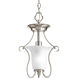 Kensington 1 Light 11 inch Brushed Nickel Close-to-Ceiling Ceiling Light in Swirl Etched Glass