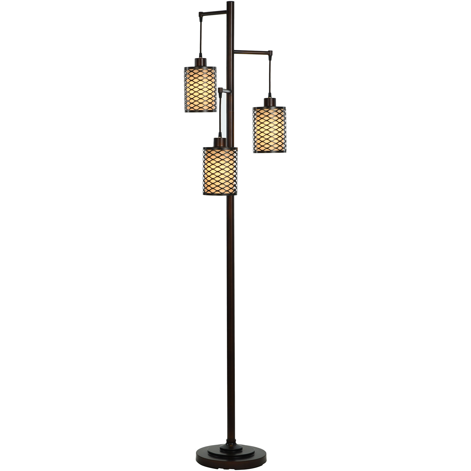 Cameron 72 inch 27 watt Rubbed Bronze Floor Lamp Portable Light