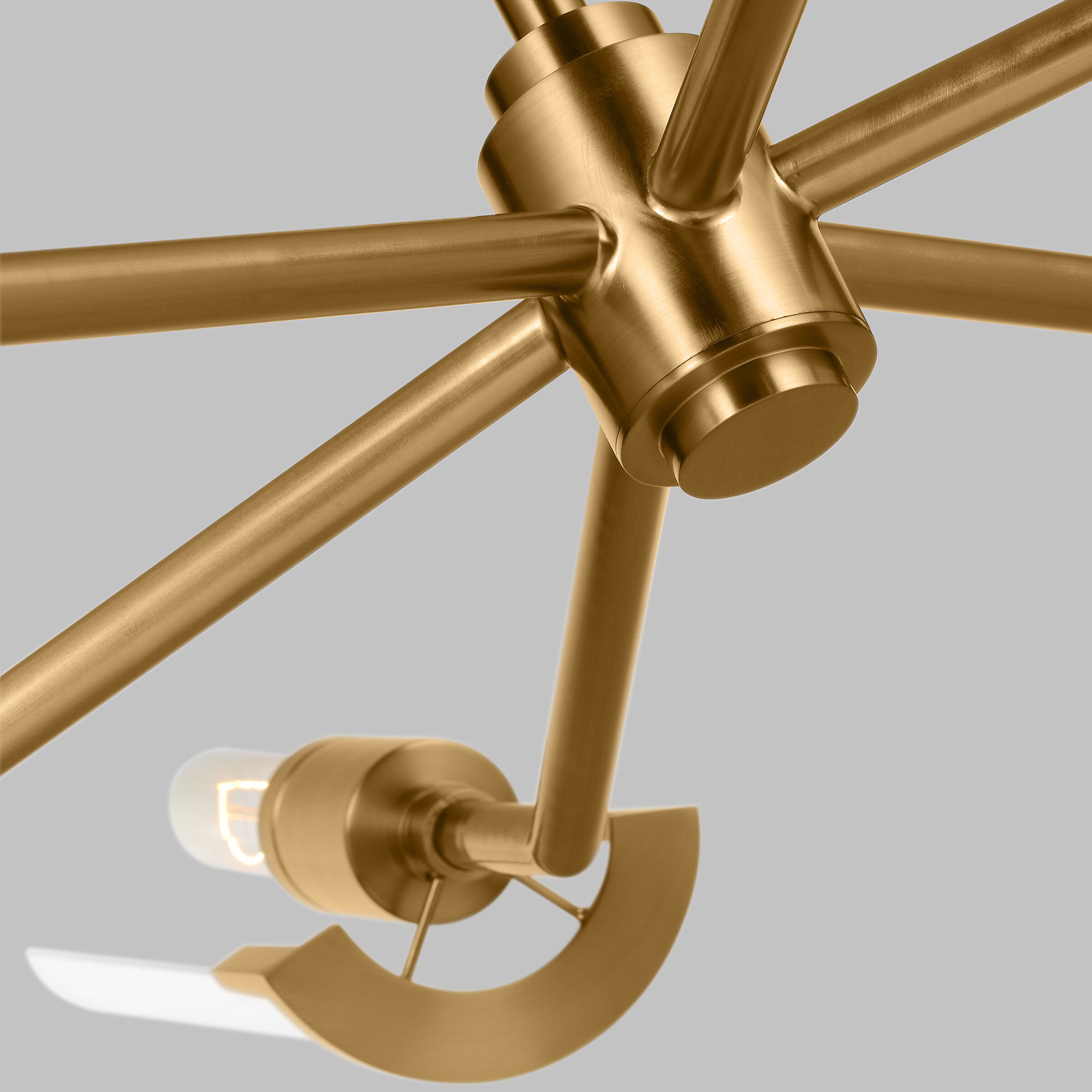 TOB by Thomas O'Brien Mezzo 6 Light 39.5 inch Burnished Brass Chandelier Ceiling Light