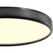 Zigrina 1 Light 18 inch Satin Brushed Black Flush Mount Ceiling Light