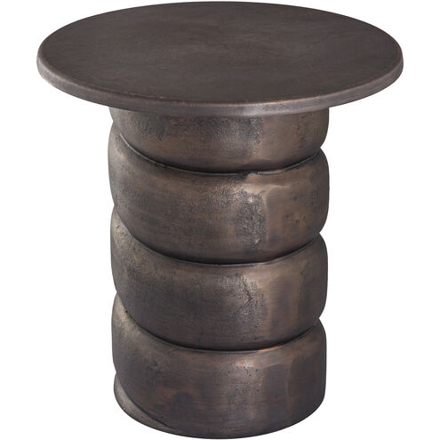 Twist 21 X 20 inch Antique Bronze Accent Table